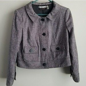 DKNYC Glittery Purple and Gray Tweed Jacket